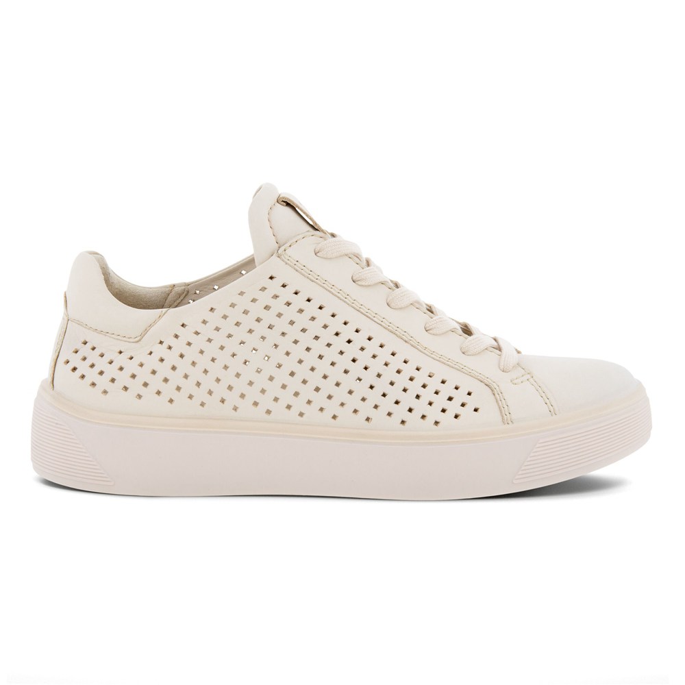 ECCO Womens Sneakers Beige - Street Tray Laced - UHI-972401